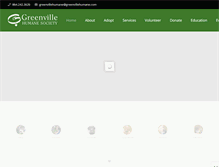 Tablet Screenshot of greenvillehumane.com